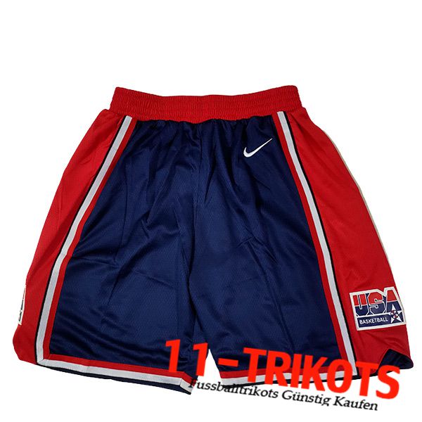 USA Shorts NBA 2023/24 Schwarz/Rot -02