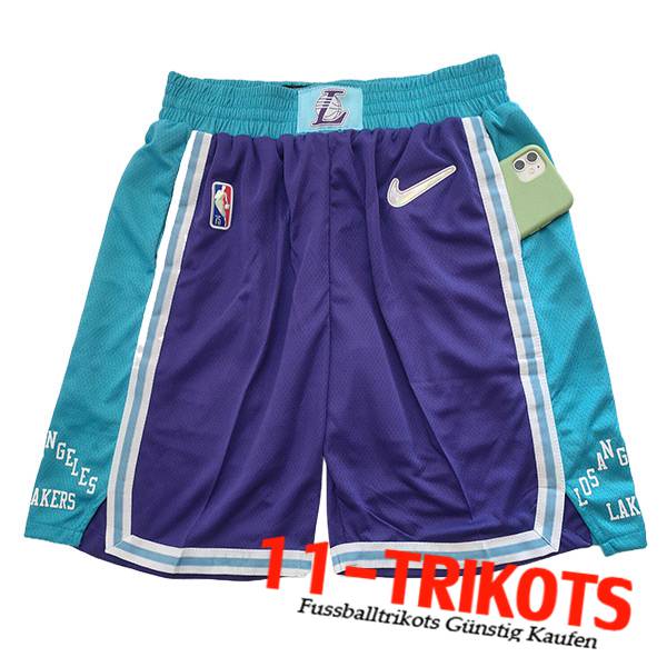 Los Angeles Lakers Shorts NBA 2023/24 Blau/lila