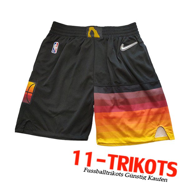 Utah Jazz Shorts NBA 2023/24 Schwarz/Orange