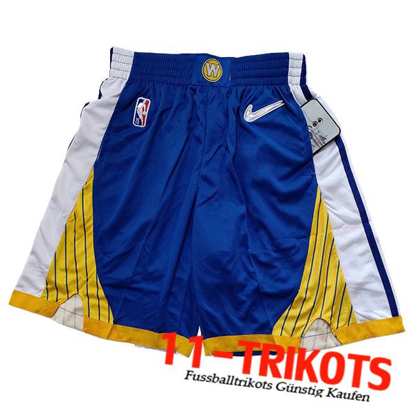 Golden State Warriors Shorts NBA 2023/24 Weiß/Blau/Gelb