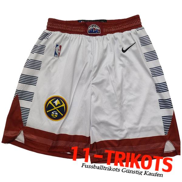 Denver Nuggets Shorts NBA 2023/24 Weiß/Rot