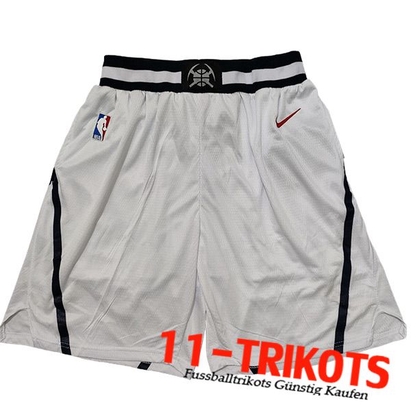 Denver Nuggets Shorts NBA 2023/24 Weiß -02