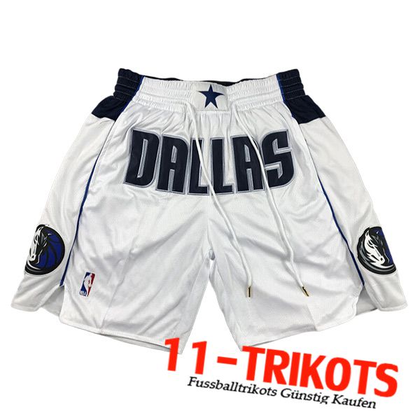 Dallas Mavericks Shorts NBA 2023/24 Weiß/Schwarz