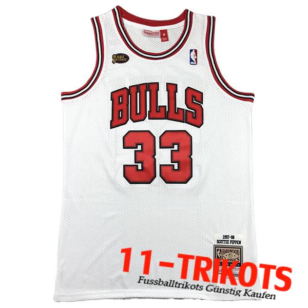 Chicago Bulls Trikot (PIPPEN #33) 2023/24 Weiß/Rot