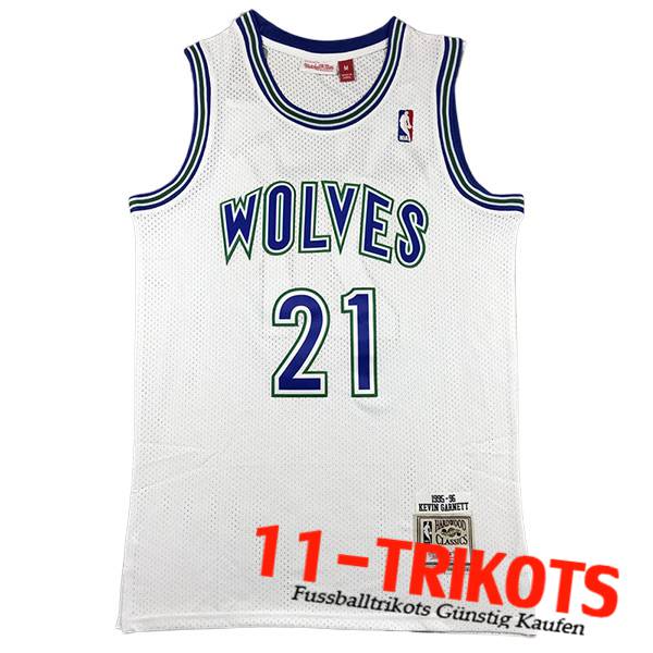 Minnesota Timberwolves Trikot (GARNETT #21) 2023/24 Weiß/Blau