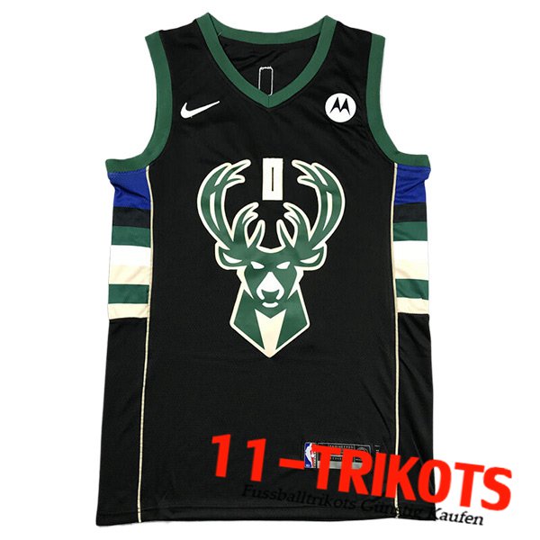 Milwaukee Bucks Trikot (LILLARD #0) 2023/24 Schwarz/Grün