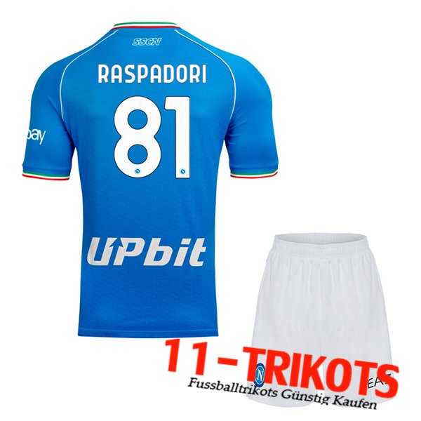 SSC Neapel (RASPADORI #81) Kinder 2023/2024 Heimtrikot