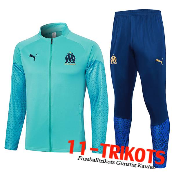 Marseille Trainingsanzug (Jacke) Hellblau 2023/2024 -02