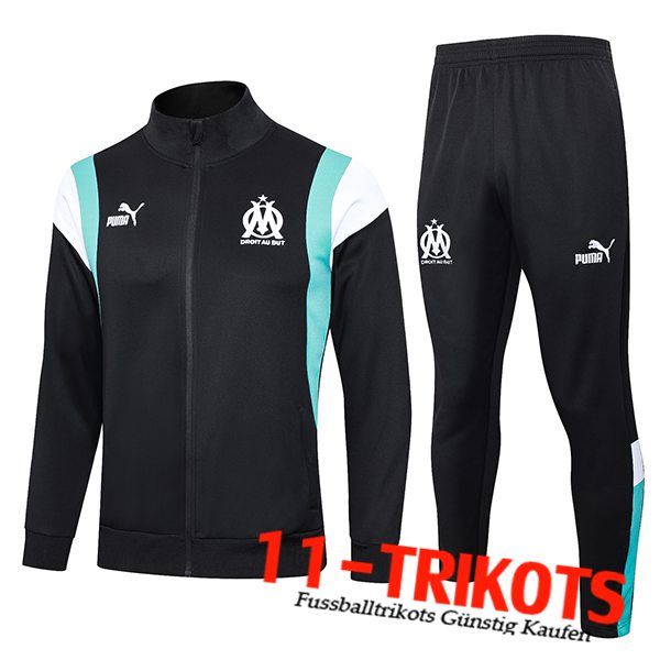 Marseille Trainingsanzug (Jacke) Schwarz 2023/2024