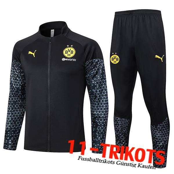 Dortmund Trainingsanzug (Jacke) Schwarz 2023/2024 -03