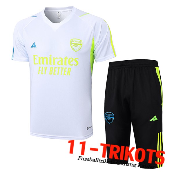 Arsenal Trainingstrikot + Shorts Weiß 2023/2024