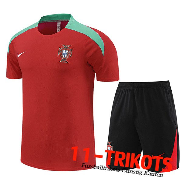 Portugal Trainingstrikot + Shorts Rot 2023/2024