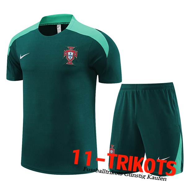 Portugal Trainingstrikot + Shorts Grün 2023/2024
