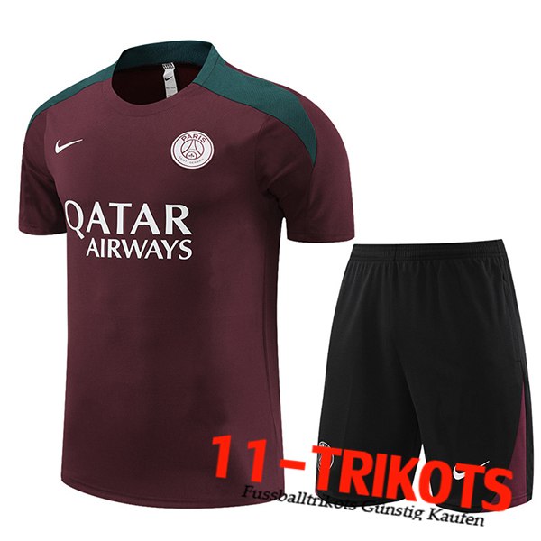 PSG Trainingstrikot + Shorts Rot 2023/2024