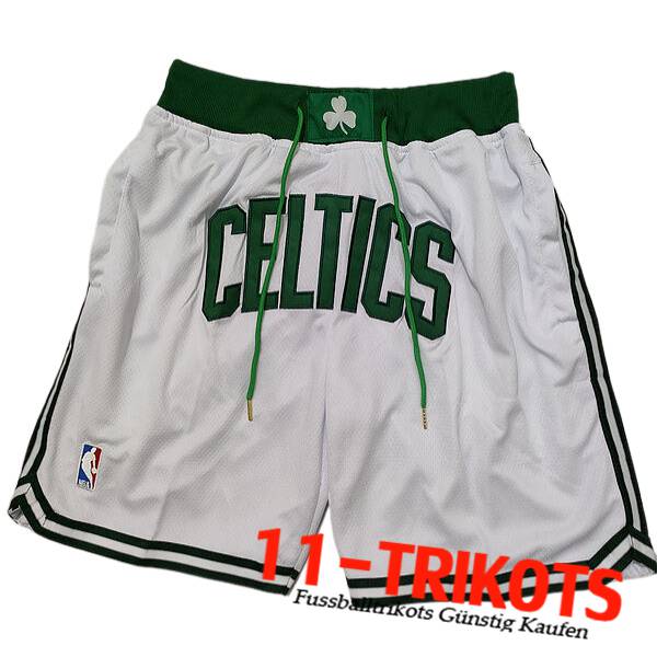 Boston Celtics Shorts NBA 2023/24 Weiß/Grün