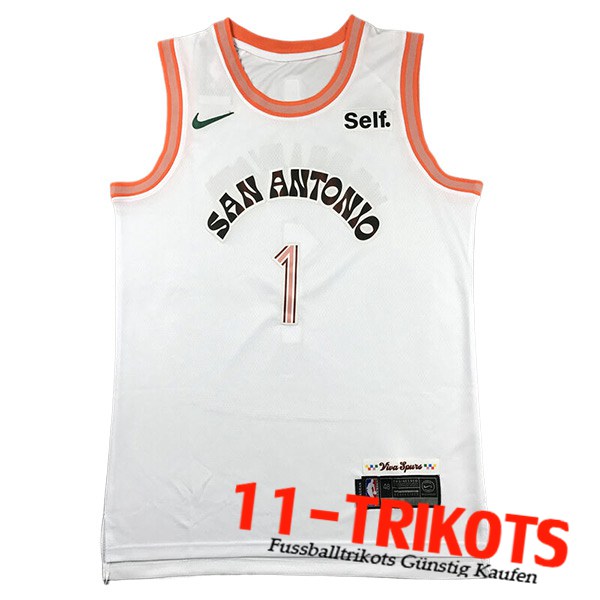 San Antonio Spurs Trikot (WEMBANYAMA #1) 2023/24 Weiß -03