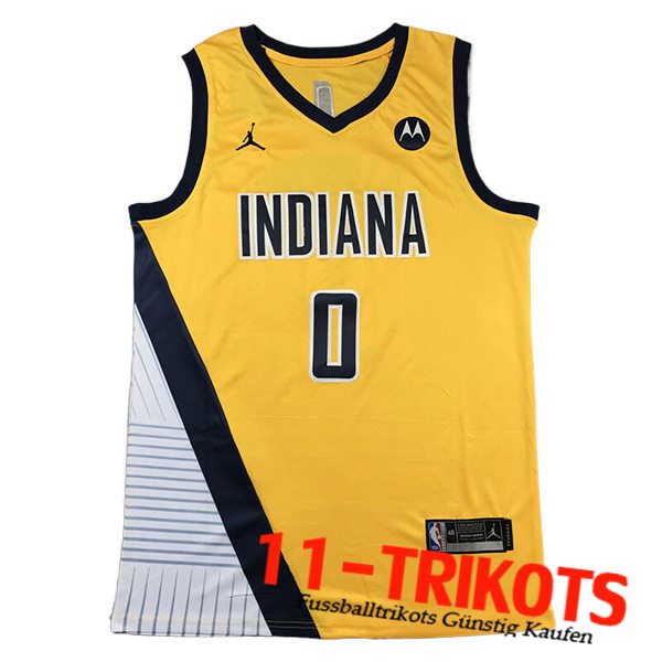 Indiana Pacers Trikot (HALIBURTON #0) 2023/24 Gelb