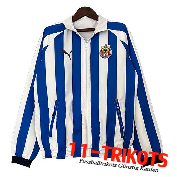 C.D.Guadalajara Windjacke Blau/Weiß 2023/2024