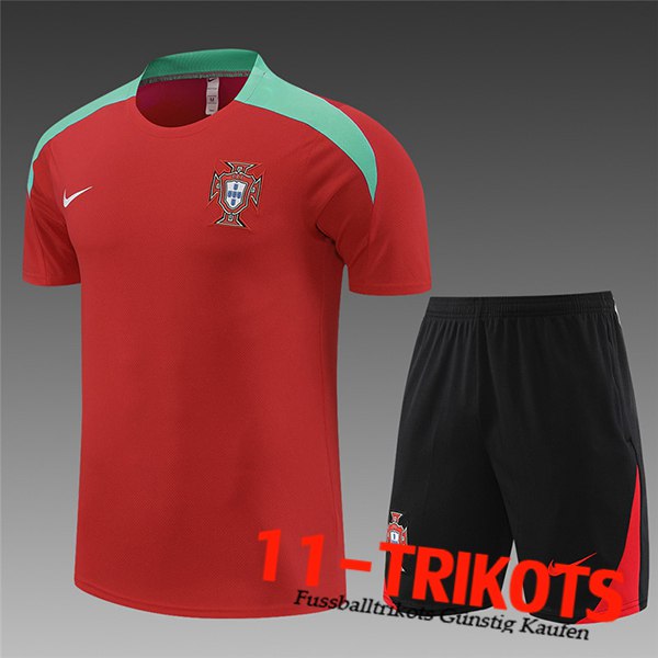 Portugal Trainingstrikot + Shorts Kinder Rot 2023/2024