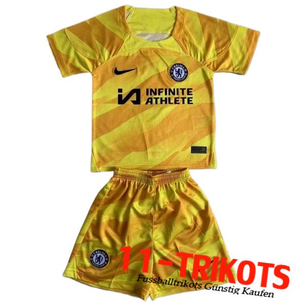 FC Chelsea Fussball Trikots Kinder Torhuter Gelb 2023/2024