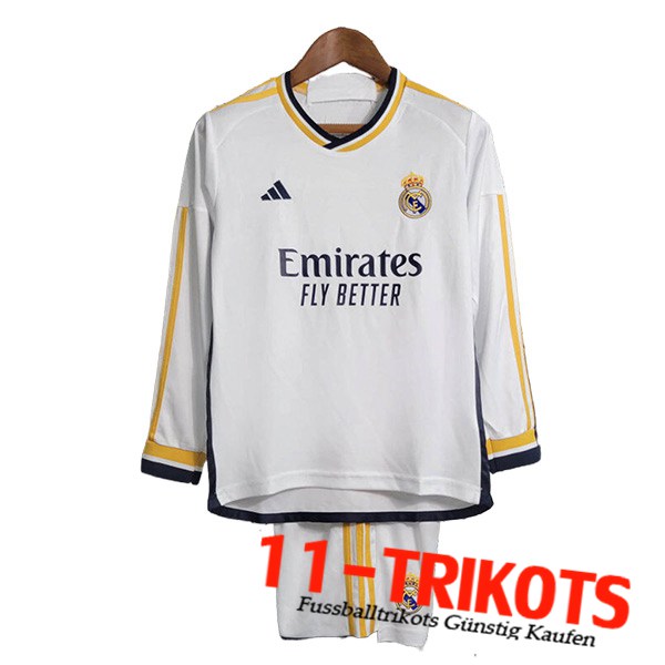 Real Madrid Kinder Heimtrikot Langarms 2023/2024