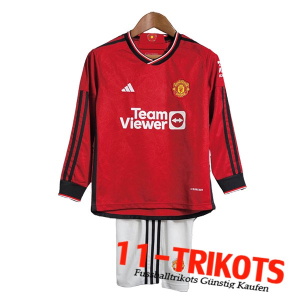 Manchester United Kinder Heimtrikot Langarms 2023/2024