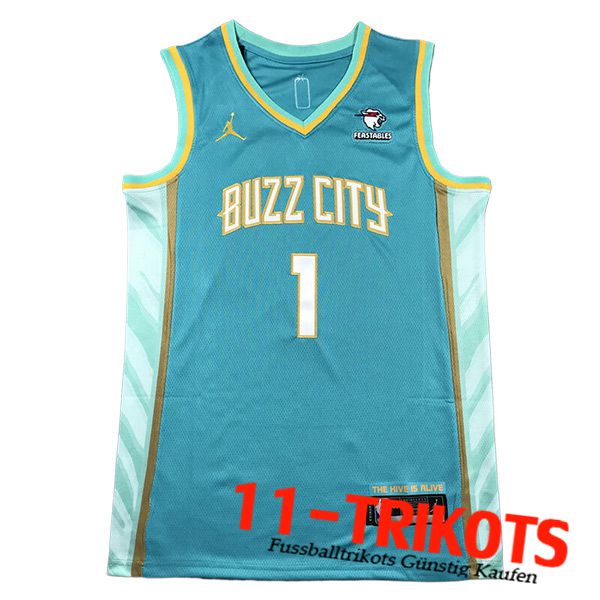 Charlotte Hornets Trikot (BALL #1) 2023/24 Hellblau -02