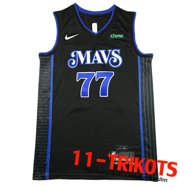 Dallas Mavericks Trikot (DONCIC #77) 2023/24 Schwarz/Blau