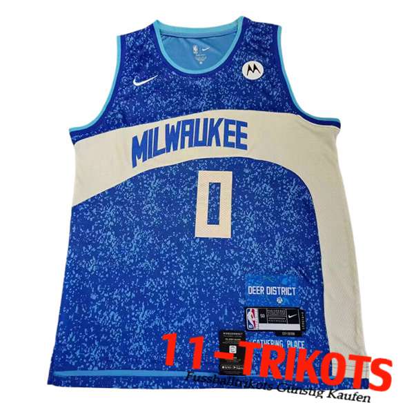 Milwaukee Bucks Trikot (LILLARD #0) 2023/24 Blau