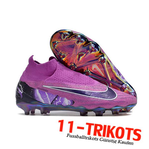 Nike Fussballschuhe Phantom GX Elite DF Link FG Schwarz/lila