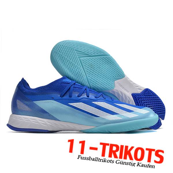 Adidas Fussballschuhe X CRAZYFAST.1 IC BOOTS Blau/Weiß -02