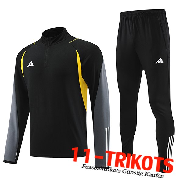 Adidas Trainingsanzug Schwarz/Grau/Gelb 2023/2024