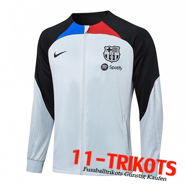 FC Barcelona Trainingsjacke Weiß/Schwarz 2023/2024