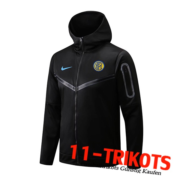 Inter Milan Trainingsjacke Mit Kapuze Schwarz 2023/2024