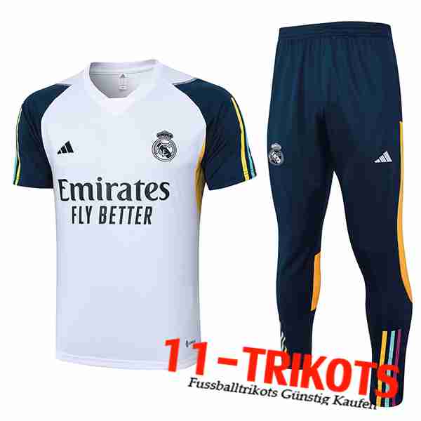 Real Madrid Poloshirt Weiß/Blau 2023/2024