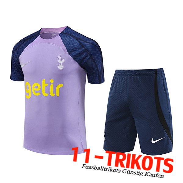 Tottenham Hotspur Trainingstrikot + Shorts lila/Blau 2023/2024 -02