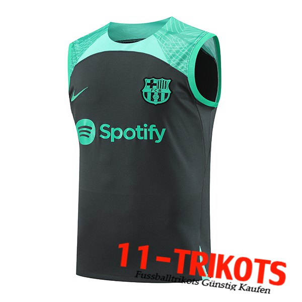 FC Barcelona Trainings-Tanktop Schwarz/Grün 2023/2024