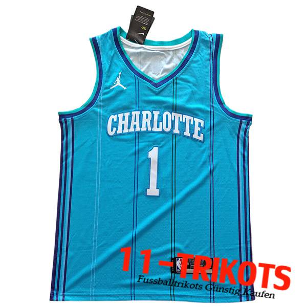 Charlotte Hornets Trikot (BALL #1) 2023/24 Blau -03