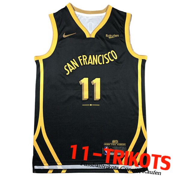 Golden State Warriors Trikot (THOMPSON #11) 2023/24 Schwarz/Gelb