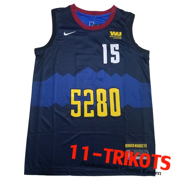 Denver Nuggets Trikot (JOKIC #15) 2023/24 Schwarz/Blau