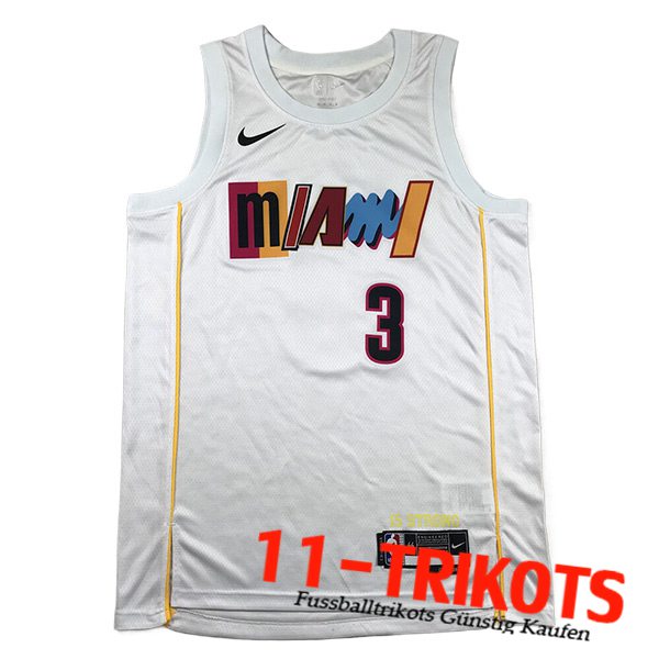 Miami Heat Trikot (WADE #3) 2023/24 Weiß -06