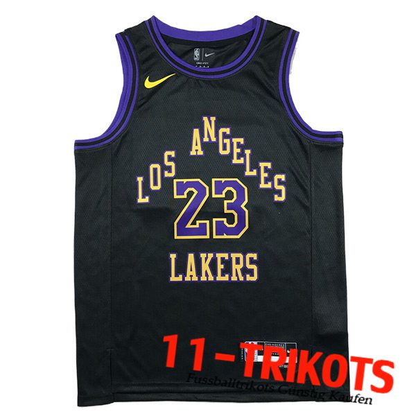 Los Angeles Lakers Trikot (JAMES #23) 2023/24 Schwarz/lila/Gelb