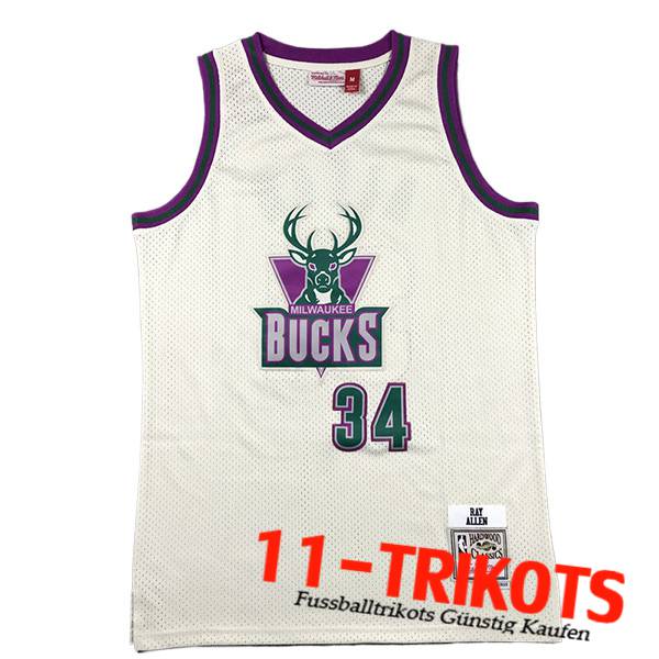 Milwaukee Bucks Trikot (ALLEN #34) 2023/24 Weiß