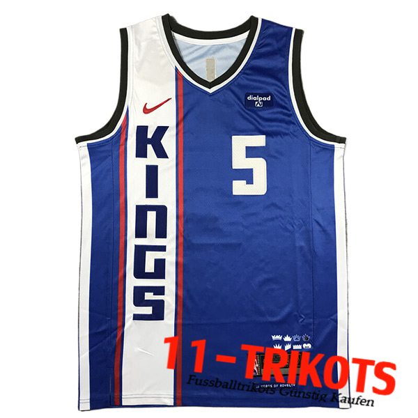 Sacramento Kings Trikot (FOX #5) 2023/24 Blau/Weiß