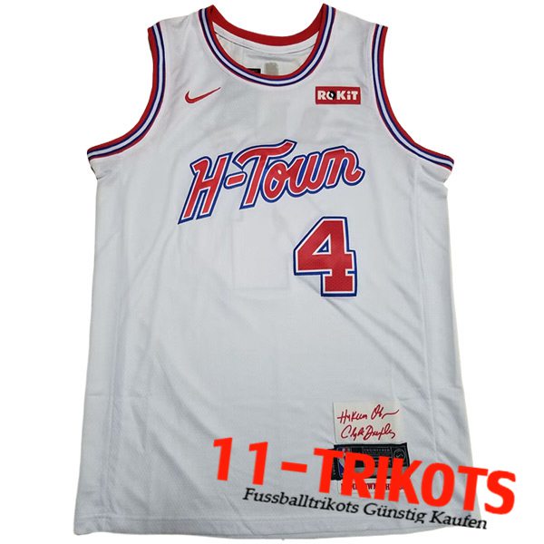 Houston Rockets Trikot (GREEN #4) 2023/24 Weiß/Rot