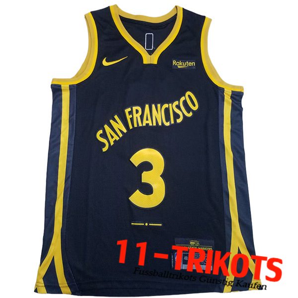 Golden State Warriors Trikot (PAUL #3) 2023/24 Schwarz/Gelb