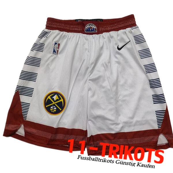 Denver Nuggets Shorts NBA 2023/24 Weiß/Rot -02