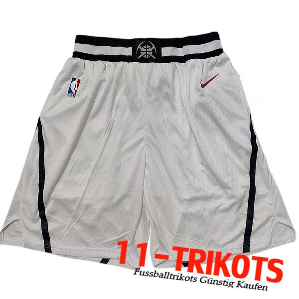 Denver Nuggets Shorts NBA 2023/24 Weiß/Schwarz