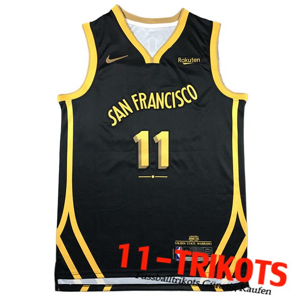 Golden State Warriors Trikot (THOMPSON #11) 2023/24 Schwarz/Gelb