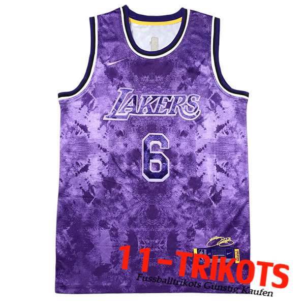 Los Angeles Lakers Trikot (JAMES #6) 2023/24 lila -04